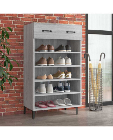 Armoire à chaussures Sonoma gris 60x35x105 cm Bois d'ingénierie | Mobilier & Déco