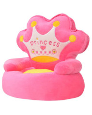 Chaise en peluche pour enfants Princesse Rose | Mobilier & Déco