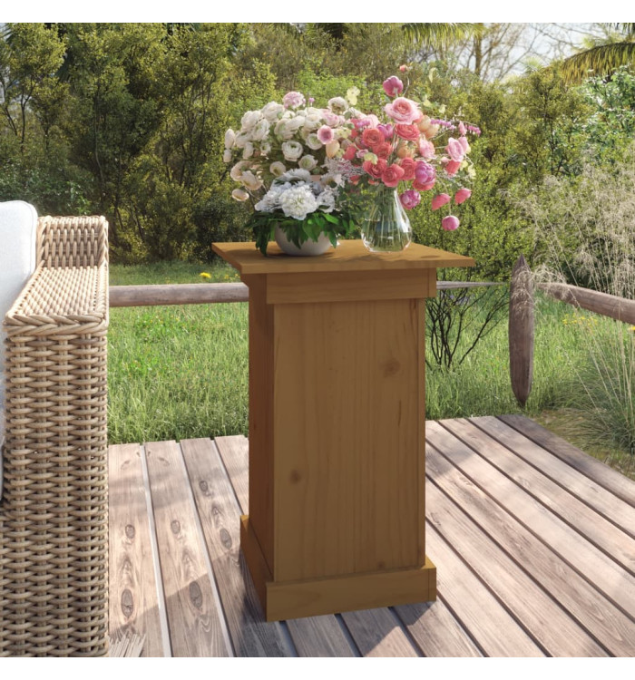Support à fleurs Marron miel 40x40x60 cm Bois de pin solide | Mobilier & Déco