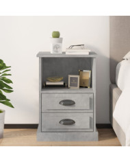 Table de chevet gris béton 43x36x60 cm | Mobilier & Déco