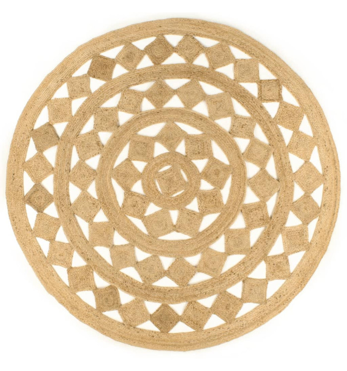 Tapis fait à la main Jute tressée 240 cm | Mobilier & Déco