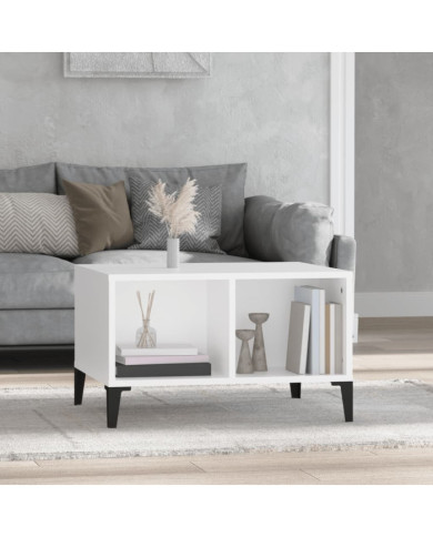 Table basse Blanc 60x50x36,5 cm Bois d'ingénierie | Mobilier & Déco