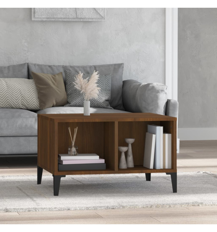 Table basse Chêne marron 60x50x36,5 cm Bois d'ingénierie | Mobilier & Déco