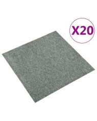 Dalles de tapis de sol 20 pcs 5 m² 50x50 cm Vert | Mobilier & Déco