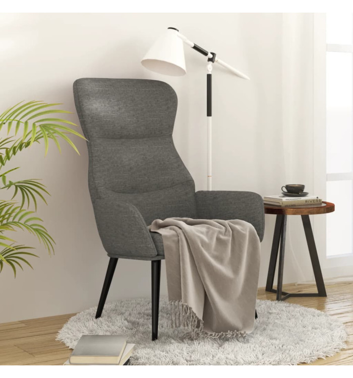 Chaise de relaxation Gris clair Tissu | Mobilier & Déco