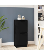 Buffet noir 30x30x70 cm bois d'ingénierie | Mobilier & Déco