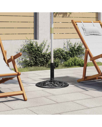 Socle de parasol Noir 48x48x33 cm Fonte | Mobilier & Déco