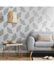 DUTCH WALLCOVERINGS Papier peint Fawning Feather Gris clair | Mobilier & Déco