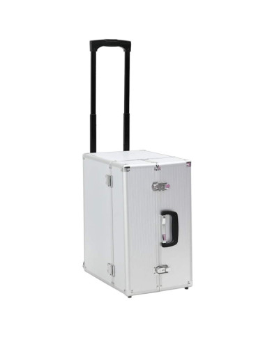 Valise de pilote 47 x 39 x 27 cm Argenté Aluminium | Mobilier & Déco