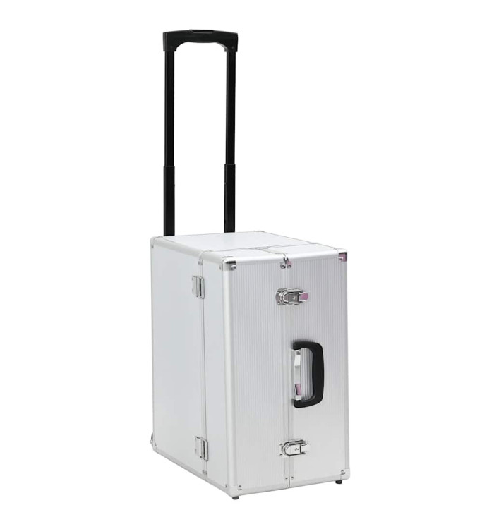 Valise de pilote 47 x 39 x 27 cm Argenté Aluminium | Mobilier & Déco