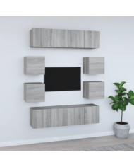 Ensemble de meubles TV 8 pcs Sonoma gris Bois d'ingénierie | Mobilier & Déco