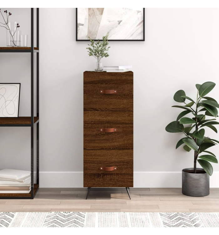 Buffet Chêne marron 34,5x34x90 cm Bois d'ingénierie | Mobilier & Déco