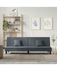 Canapé-lit gris foncé Velours | Mobilier & Déco