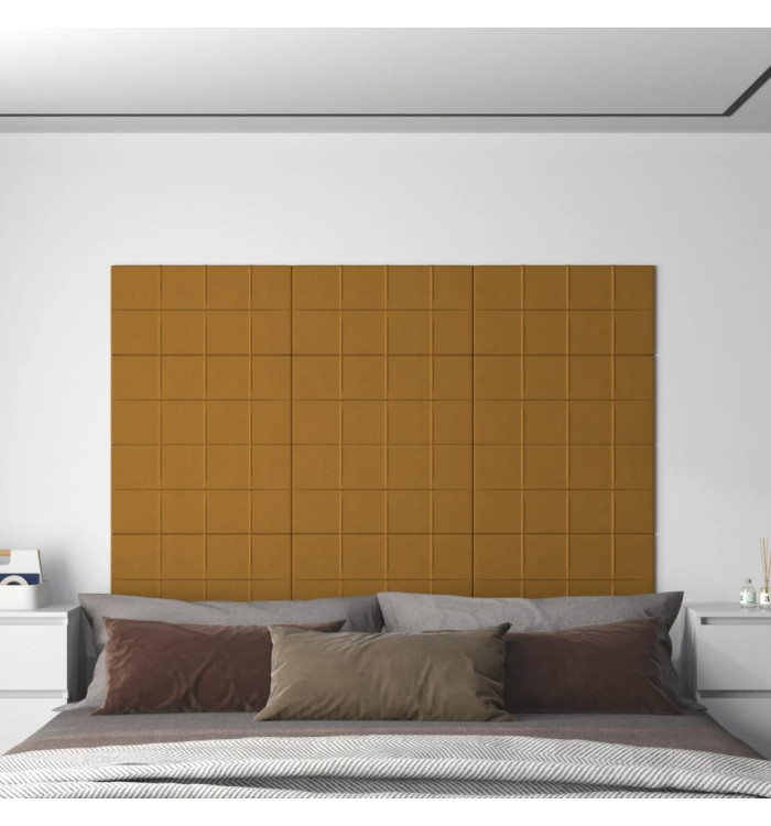 Panneaux muraux 12 pcs Marron 60x30 cm Velours 2,16 m² | Mobilier & Déco