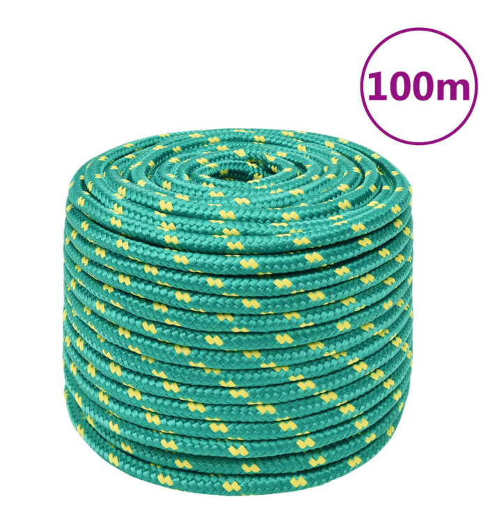 Corde de bateau Vert 12 mm 100 m Polypropylène | Mobilier & Déco