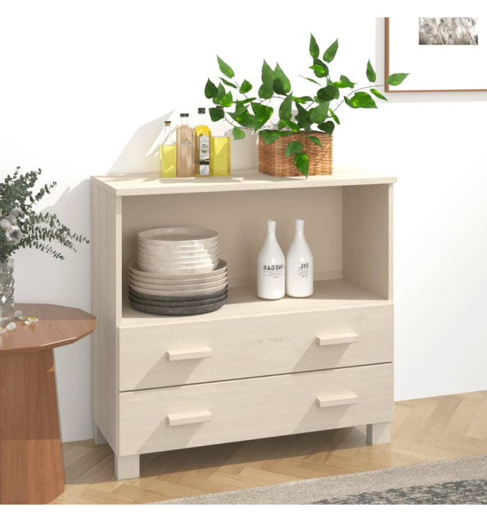 Buffet HAMAR Marron miel 85x35x80 cm Bois massif de pin | Mobilier & Déco