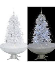Arbre de Noël neigeux avec base de parapluie Blanc 170 cm | Mobilier & Déco