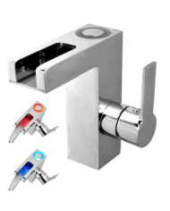 SCHÜTTE Mitigeur de lavabo à LED avec bec verseur ORINOCO chrome | Mobilier & Déco
