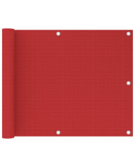 Écran de balcon Rouge 75x500 cm PEHD | Mobilier & Déco