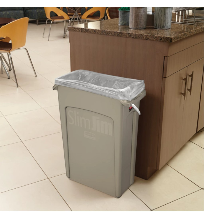 Rubbermaid Poubelle Slim Jim 60 L Gris | Mobilier & Déco
