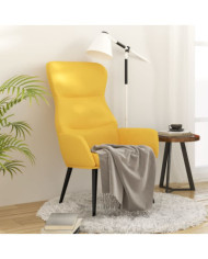 Chaise de relaxation Jaune moutarde Tissu | Mobilier & Déco