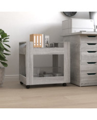 Chariot de bureau Sonoma gris 60x45x60 cm Bois d'ingénierie | Mobilier & Déco