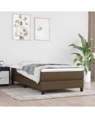 Sommier à lattes de lit avec matelas Marron foncé 90x200 cm | Mobilier & Déco