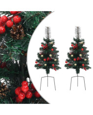 Sapins de Noël artificiels d'allée 2 pcs 76 cm PVC | Mobilier & Déco