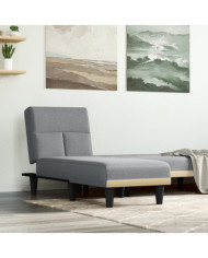 Chaise longue gris clair tissu | Mobilier & Déco