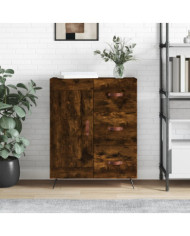 Buffet chêne fumé 69,5x34x90 cm bois d'ingénierie | Mobilier & Déco