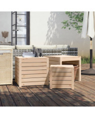 Ensemble de boîtes de jardin 3 pcs bois de pin massif | Mobilier & Déco