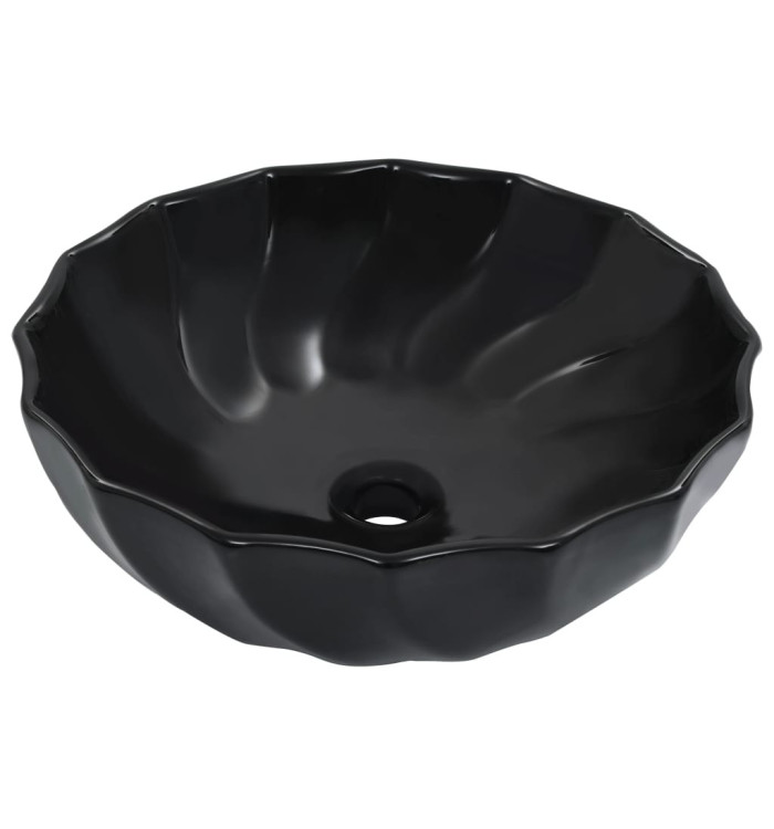 Lavabo 46x17 cm Céramique Noir | Mobilier & Déco