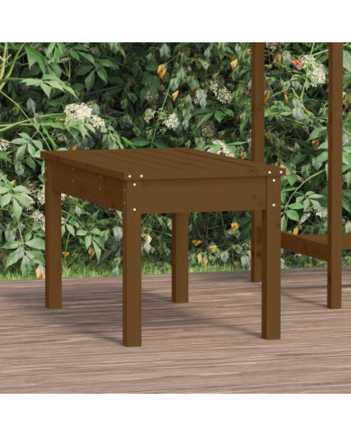 Banc de jardin marron miel 80x44x45 cm bois de pin massif | Mobilier & Déco