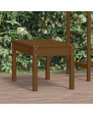 Banc de jardin marron miel 80x44x45 cm bois de pin massif | Mobilier & Déco