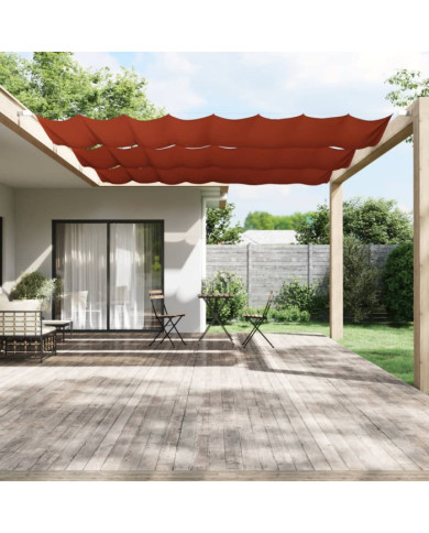 Auvent vertical Terre cuite 180x800 cm Tissu oxford | Mobilier & Déco