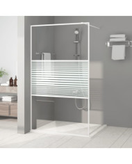 Paroi de douche Blanc 115x195 cm Verre ESG transparent | Mobilier & Déco