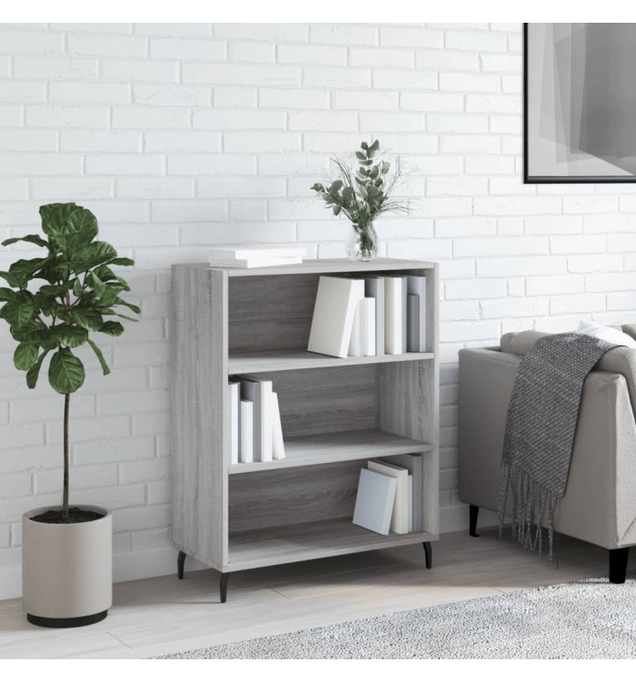 Armoire à étagères sonoma gris 69,5x32,5x90cm bois d'ingénierie | Mobilier & Déco