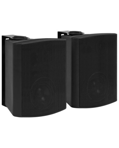 Haut-parleurs stéréo muraux 2 pcs noir intérieur extérieur 120W | Mobilier & Déco