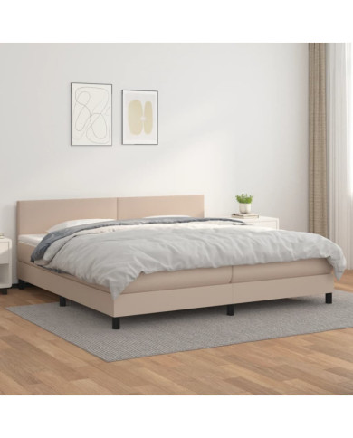 Sommier à lattes de lit avec matelas Cappuccino 200x200 cm | Mobilier & Déco