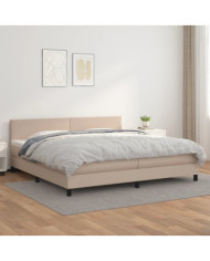 Sommier à lattes de lit avec matelas Cappuccino 200x200 cm | Mobilier & Déco