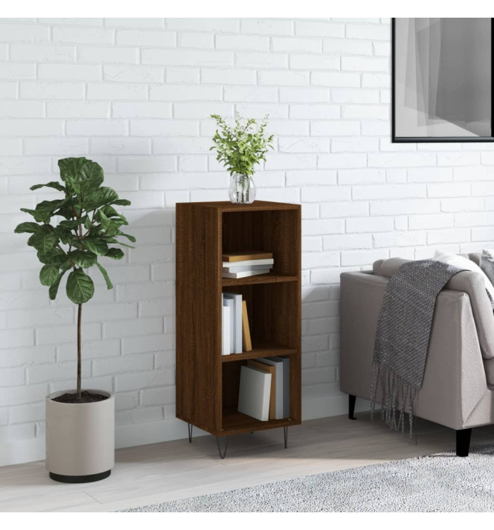Buffet chêne marron 34,5x32,5x90 cm bois d'ingénierie | Mobilier & Déco