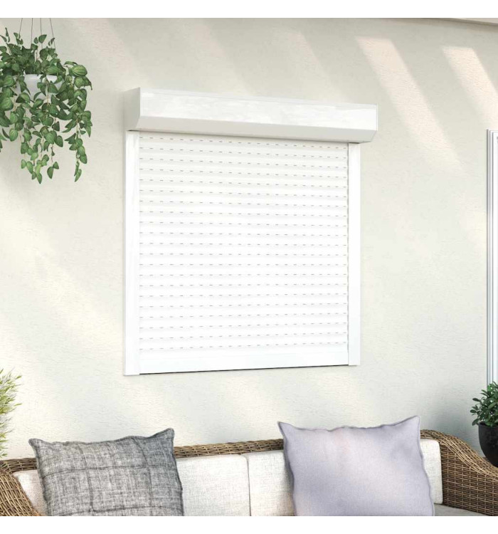 Volet roulant aluminium 100x100 cm blanc | Mobilier & Déco