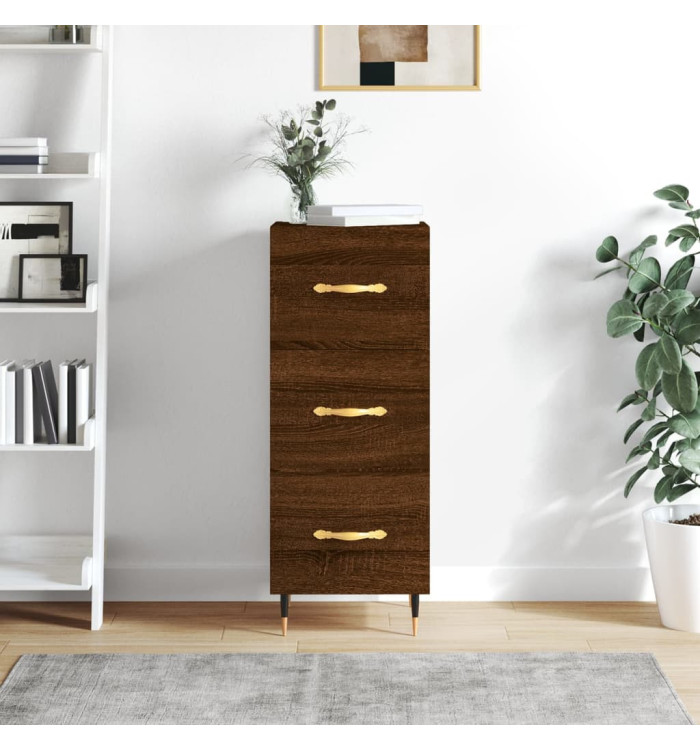Buffet Chêne marron 34,5x34x90 cm Bois d'ingénierie | Mobilier & Déco