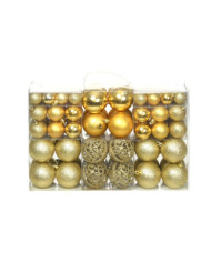 Ensemble de boules de Noël 100 pcs 3/4/6 cm Doré | Mobilier & Déco