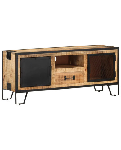 Meuble TV 110x31x46 cm Bois de manguier brut | Mobilier & Déco