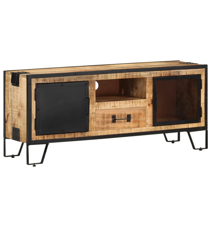 Meuble TV 110x31x46 cm Bois de manguier brut | Mobilier & Déco