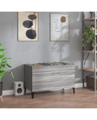 Armoire à disques sonoma gris 74,5x38x48 cm bois d'ingénierie | Mobilier & Déco