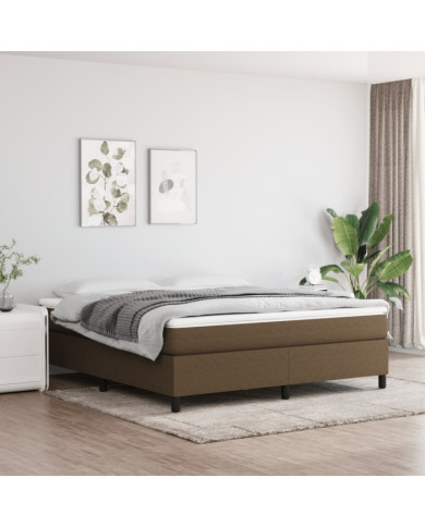 Sommier à lattes de lit avec matelas Marron foncé 160x200 cm | Mobilier & Déco
