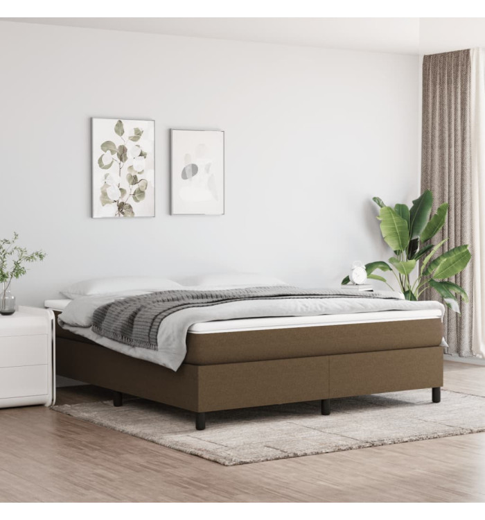 Sommier à lattes de lit avec matelas Marron foncé 160x200 cm | Mobilier & Déco