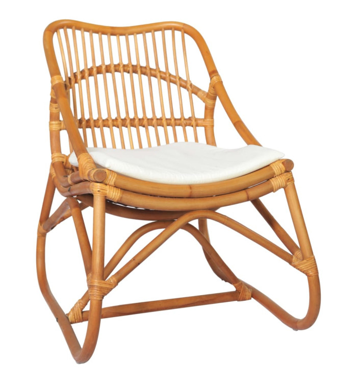 Chaise en rotin Marron clair Lin | Mobilier & Déco